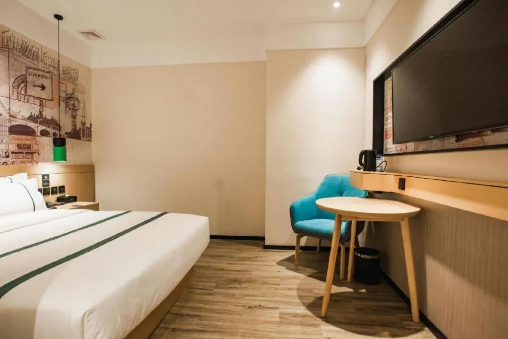 Bed in City Comfort Inn Zhangjiakou Municipal Government High-speed Railway Station North Institute