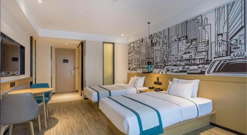 Bed in City Comfort Inn Zhangjiakou Municipal Government High-speed Railway Station North Institute