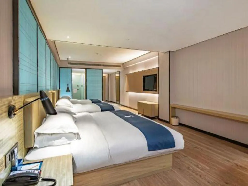 Bed in Echarm Hotel Guilin Railway Station the MixC