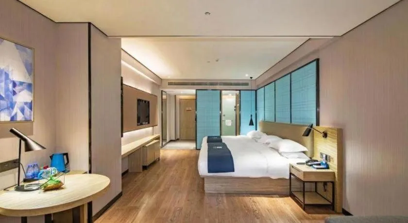 Bed in Echarm Hotel Guilin Railway Station the MixC