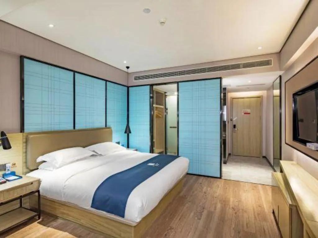 Bed in Echarm Hotel Guilin Railway Station the MixC