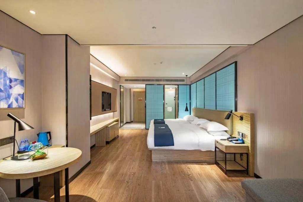 Bed in Echarm Hotel Guilin Railway Station the MixC