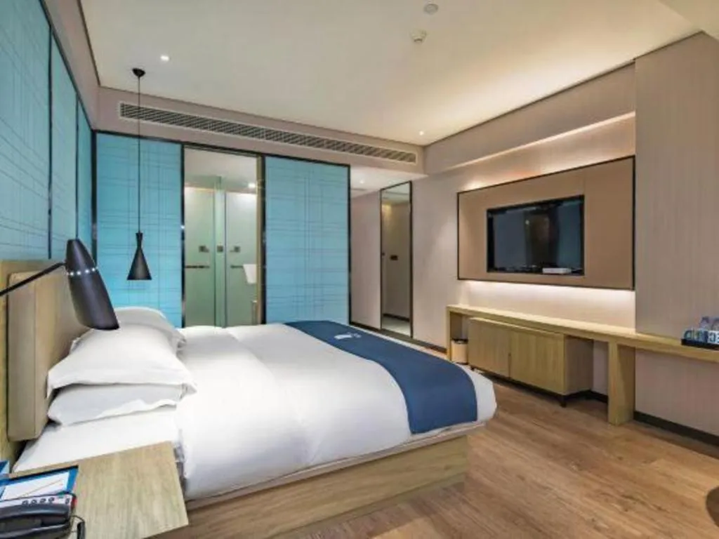 Bed in Echarm Hotel Guilin Railway Station the MixC