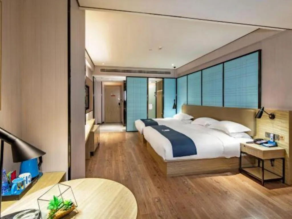 Bed in Echarm Hotel Guilin Railway Station the MixC