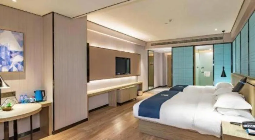 Bed in Echarm Hotel Guilin Railway Station the MixC