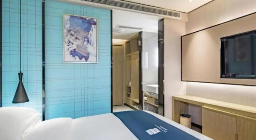 Bed in Echarm Hotel Guilin Railway Station the MixC