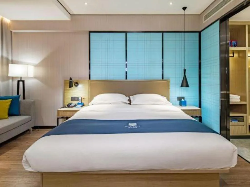 Bed in Echarm Hotel Guilin Railway Station the MixC