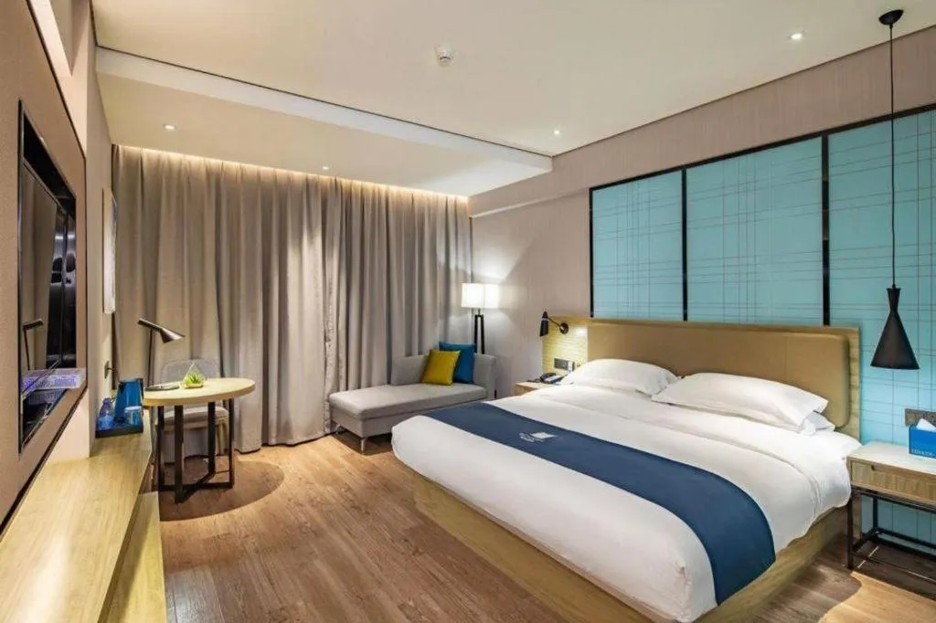 Bed in Echarm Hotel Guilin Railway Station the MixC