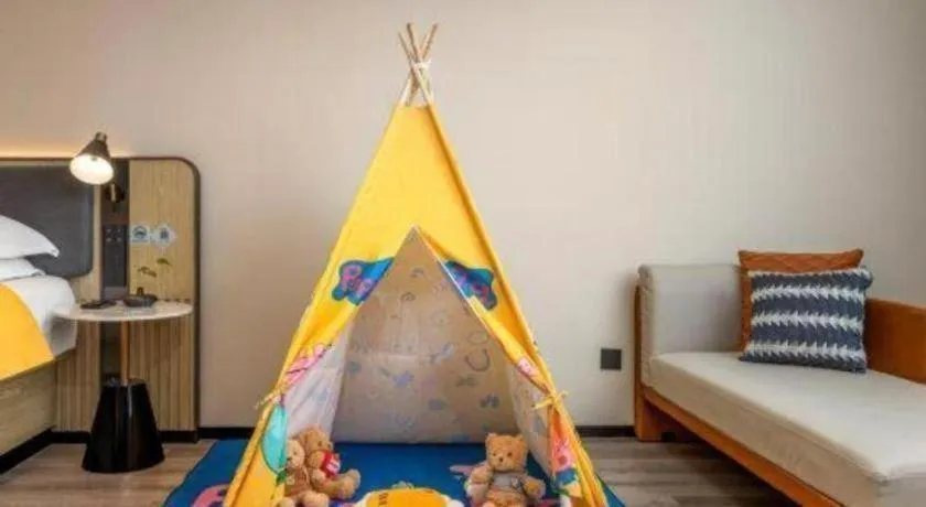 Bed in Echarm Hotel Guilin Railway Station the MixC