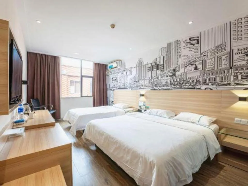 Bed in City Comfort Inn Changsha Wanjiali Mawangdui Metro Station