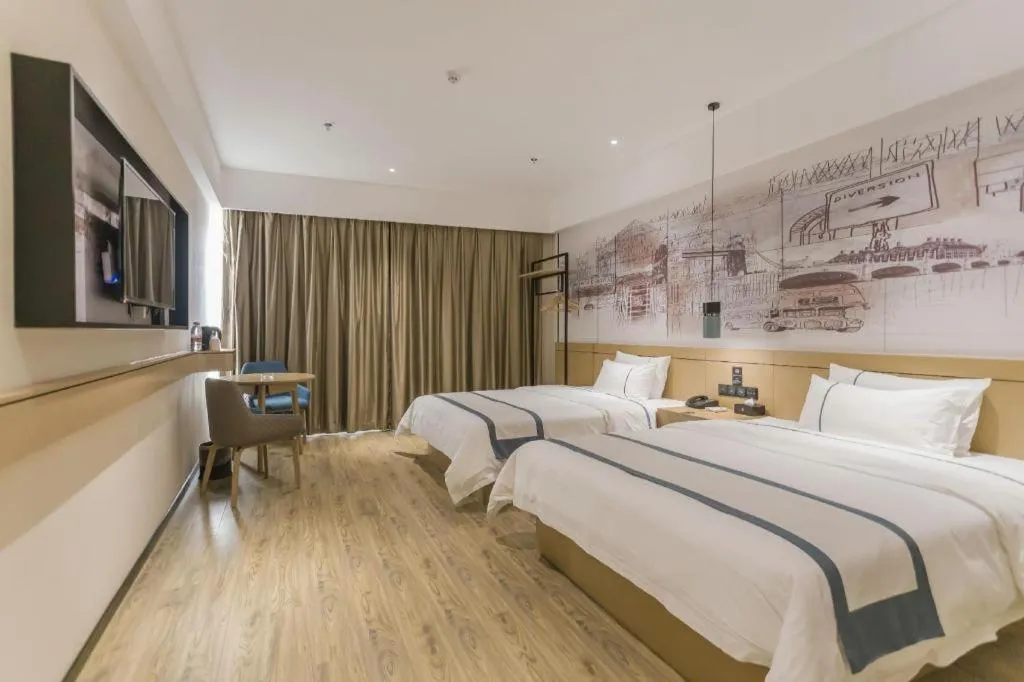 Bed in City Comfort Inn Foshan Shishan Square