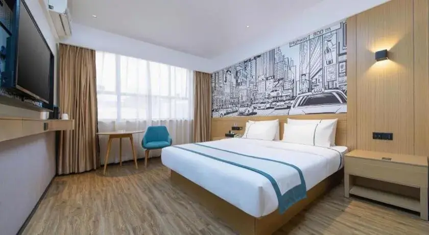 Bed in City Comfort Inn Honghu Avenue Bed in City Comfort Inn Honghu Avenue