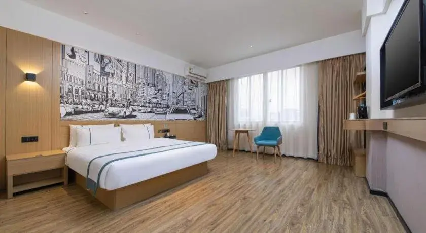 Bed in City Comfort Inn Honghu Avenue Bed in City Comfort Inn Honghu Avenue