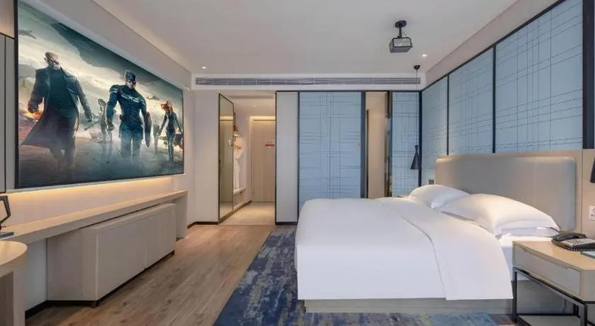 Bed in Echarm Hotel Nanning Dongge Macun Metro Station