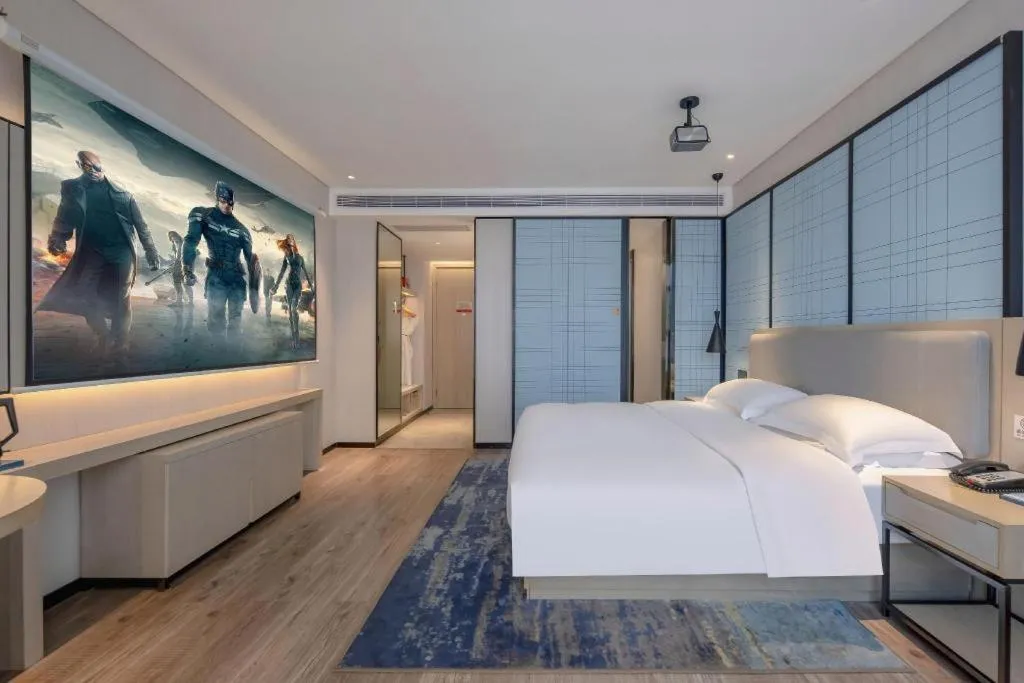 Bed in Echarm Hotel Nanning Dongge Macun Metro Station