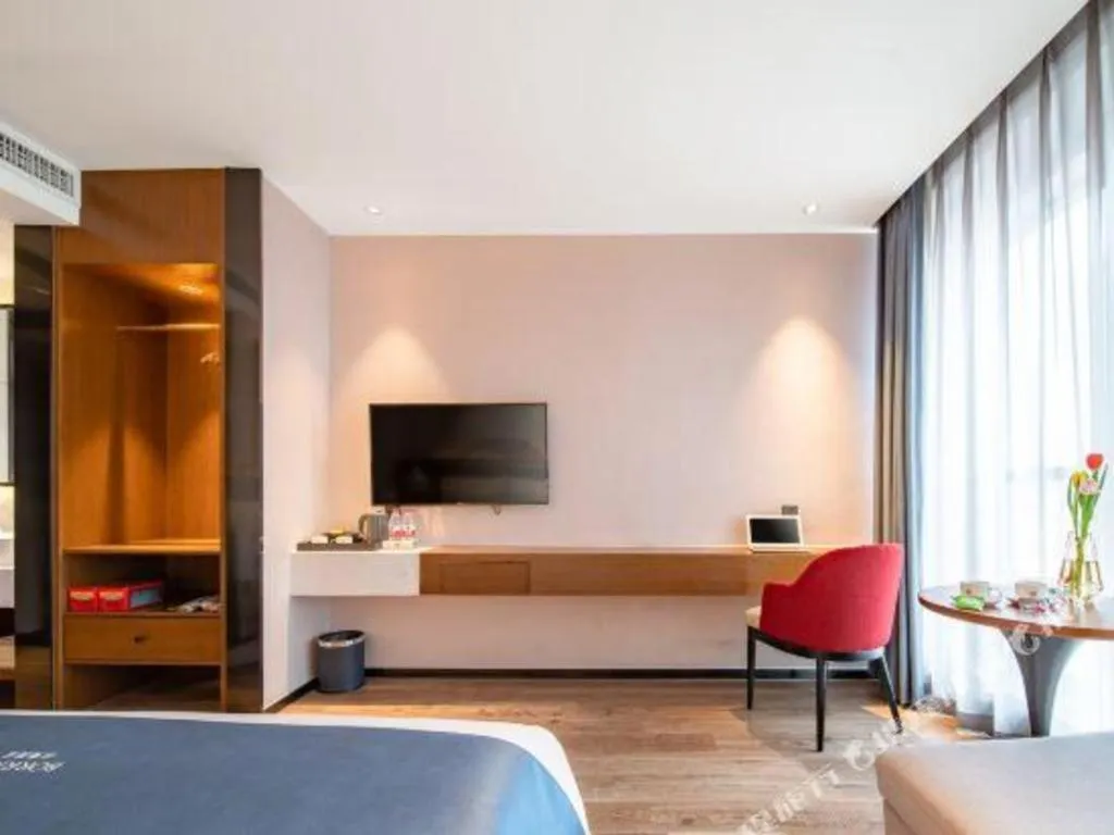 Bed in Borrman Hotel Ji'nan Aoti Center East Provincial Hospital