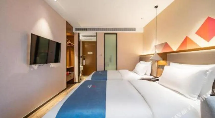 Bed in Borrman Hotel Ji'nan Aoti Center East Provincial Hospital