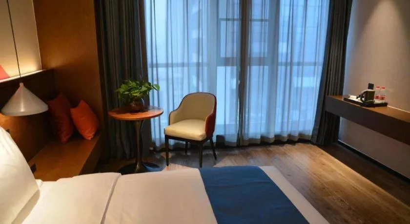 Bed in Borrman Hotel Ji'nan Aoti Center East Provincial Hospital