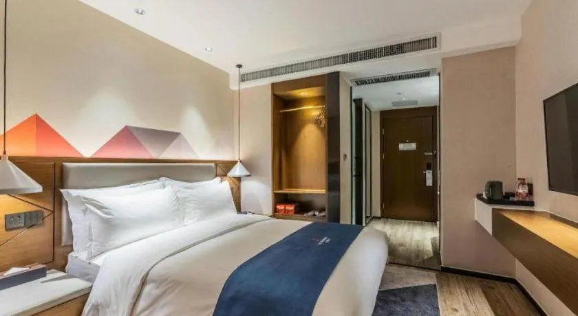 Bed in Borrman Hotel Ji'nan Aoti Center East Provincial Hospital