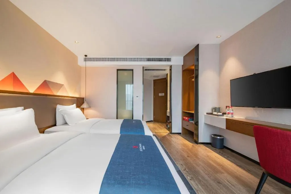 Bed in Borrman Hotel Ji'nan Aoti Center East Provincial Hospital