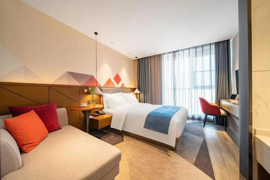 Bed in Borrman Hotel Ji'nan Aoti Center East Provincial Hospital