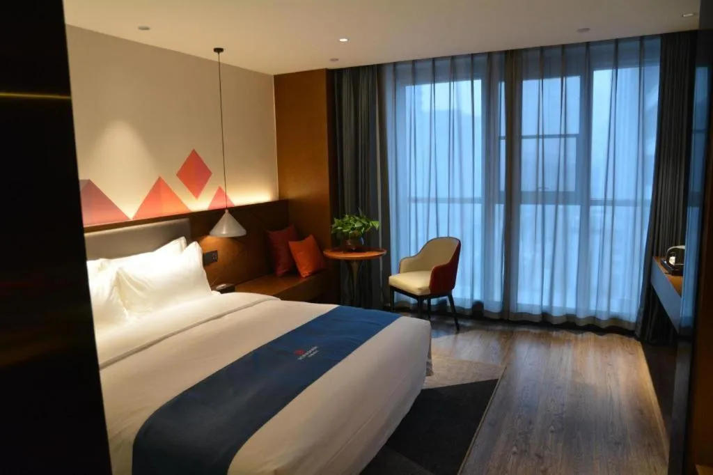 Bed in Borrman Hotel Ji'nan Aoti Center East Provincial Hospital