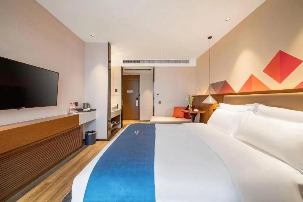 Bed in Borrman Hotel Ji'nan Aoti Center East Provincial Hospital