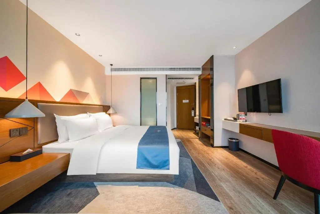 Bed in Borrman Hotel Ji'nan Aoti Center East Provincial Hospital