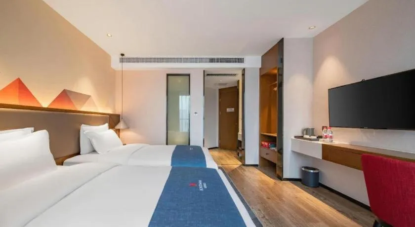 Bed in Borrman Hotel Ji'nan Aoti Center East Provincial Hospital