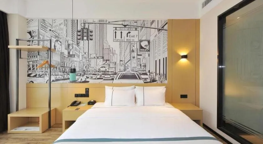 Bed in City Comfort Inn Chengdu Transportation Technical College Traditional Chinese Medicine