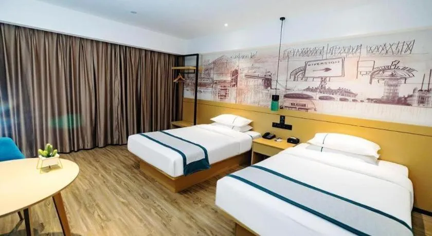 Bed in City Comfort Inn Dali High-speed Railway Station Erhai Park