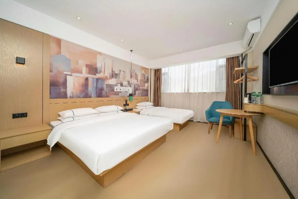 Bed in City Comfort Inn Dali High-speed Railway Station Erhai Park