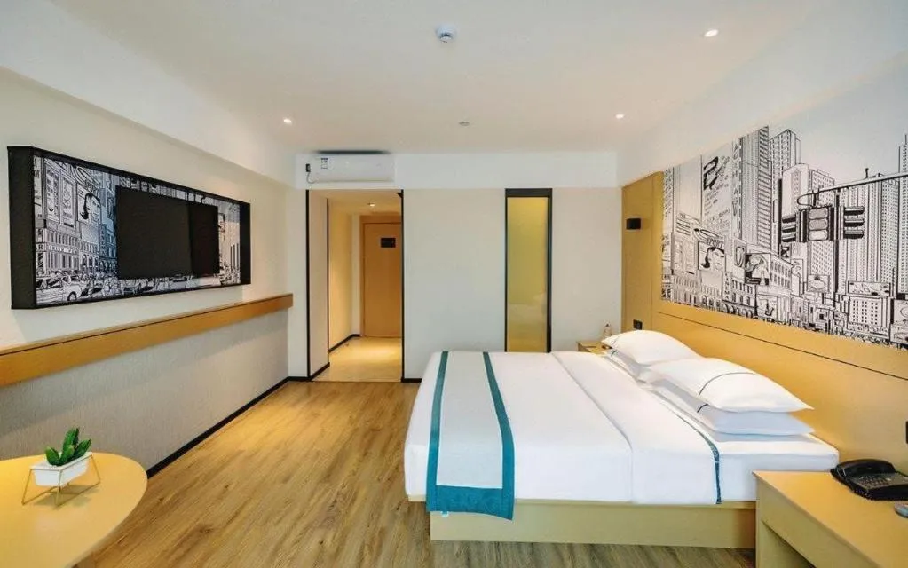 Bed in City Comfort Inn Dali High-speed Railway Station Erhai Park