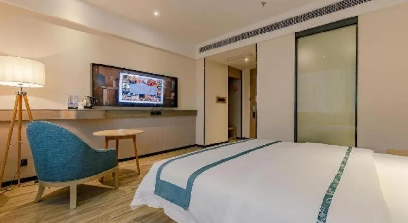 Bed in City Comfort Inn Chengdu Wenjiang Zhujiang Square Guanghua Park Metro Station