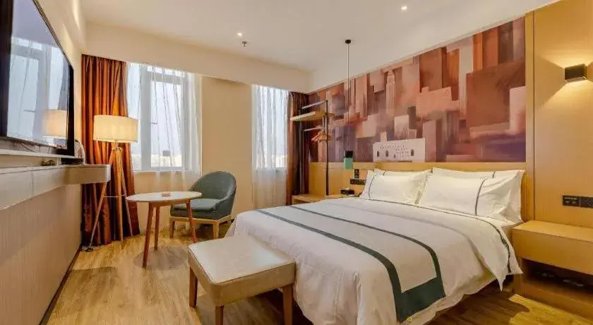 Bed in City Comfort Inn Chengdu Wenjiang Zhujiang Square Guanghua Park Metro Station Bed in City Comfort Inn Chengdu Wenjiang Zhujiang Square Guanghua Park Metro Station