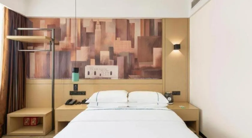 Bed in City Comfort Inn Chengdu Wenjiang Zhujiang Square Guanghua Park Metro Station