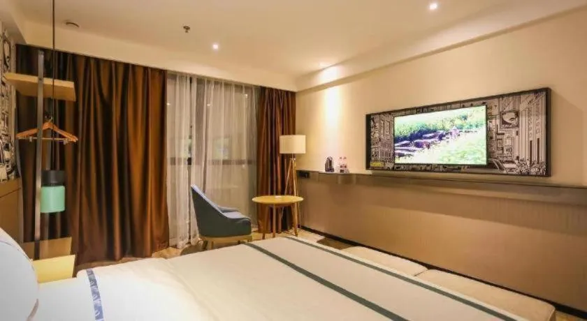 Bed in City Comfort Inn Chengdu Wenjiang Zhujiang Square Guanghua Park Metro Station