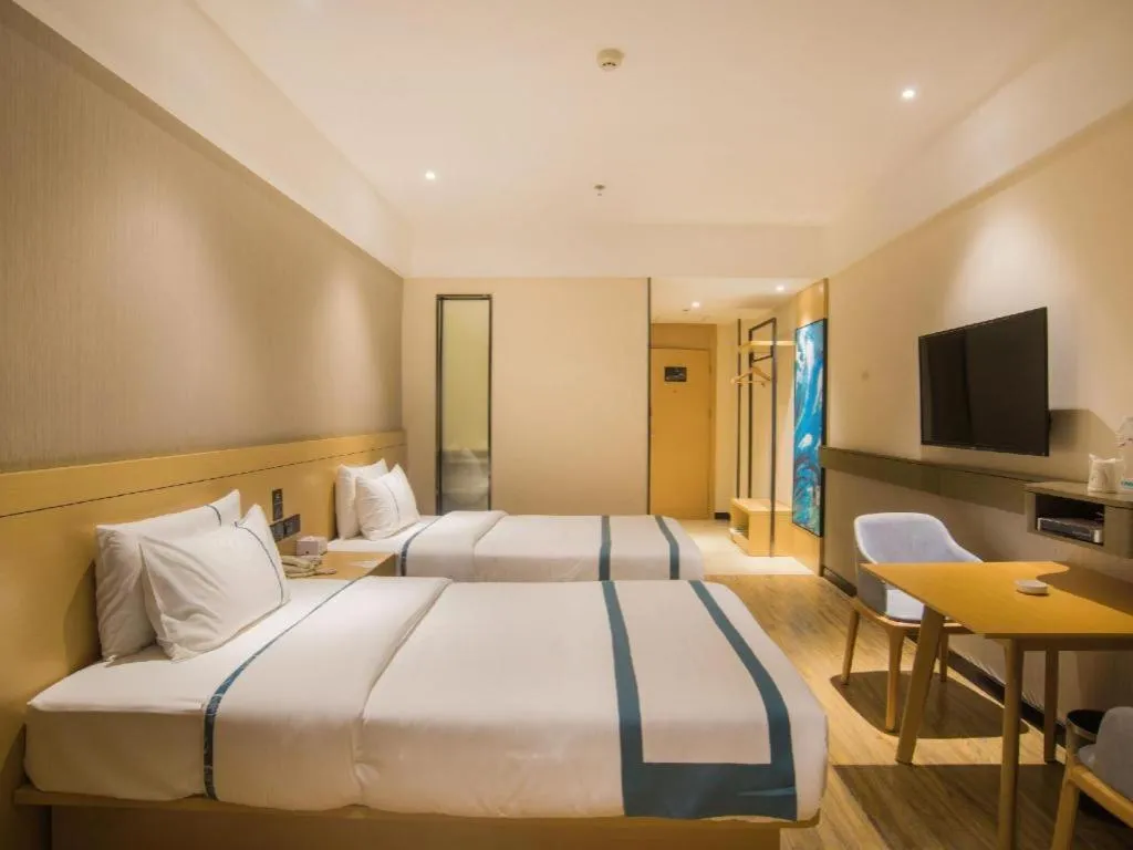 Bed in City Comfort Inn Liuzhou Longtan Park Ma'anshan Baiyun