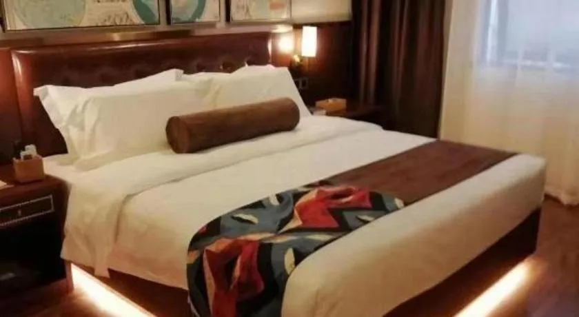 Bed in James Joyce Coffetel Guilin Railway Station Xiangbi Mountain Liangjiang Sihu Wharf