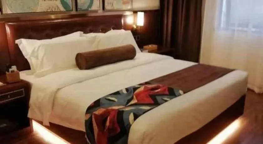 Bed in James Joyce Coffetel Guilin Railway Station Xiangbi Mountain Liangjiang Sihu Wharf