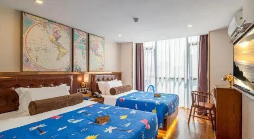 Bed in James Joyce Coffetel Guilin Railway Station Xiangbi Mountain Liangjiang Sihu Wharf Bed in James Joyce Coffetel Guilin Railway Station Xiangbi Mountain Liangjiang Sihu Wharf