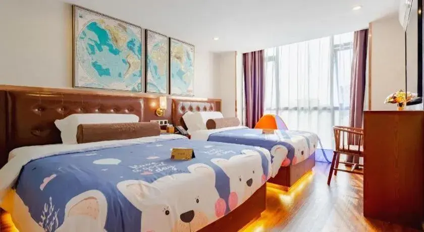 Bed in James Joyce Coffetel Guilin Railway Station Xiangbi Mountain Liangjiang Sihu Wharf Bed in James Joyce Coffetel Guilin Railway Station Xiangbi Mountain Liangjiang Sihu Wharf