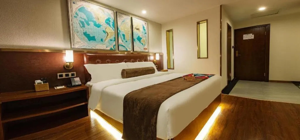 Bed in James Joyce Coffetel Guilin Railway Station Xiangbi Mountain Liangjiang Sihu Wharf