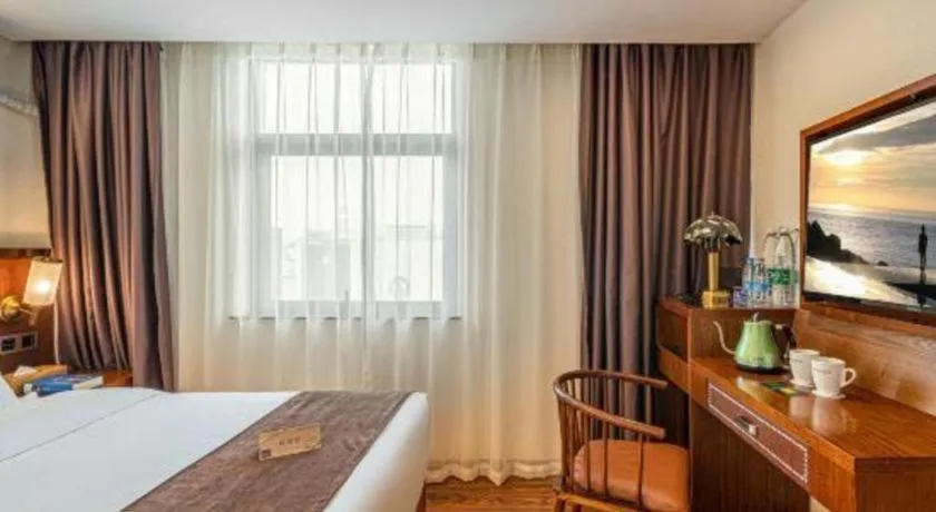 Bed in James Joyce Coffetel Guilin Railway Station Xiangbi Mountain Liangjiang Sihu Wharf