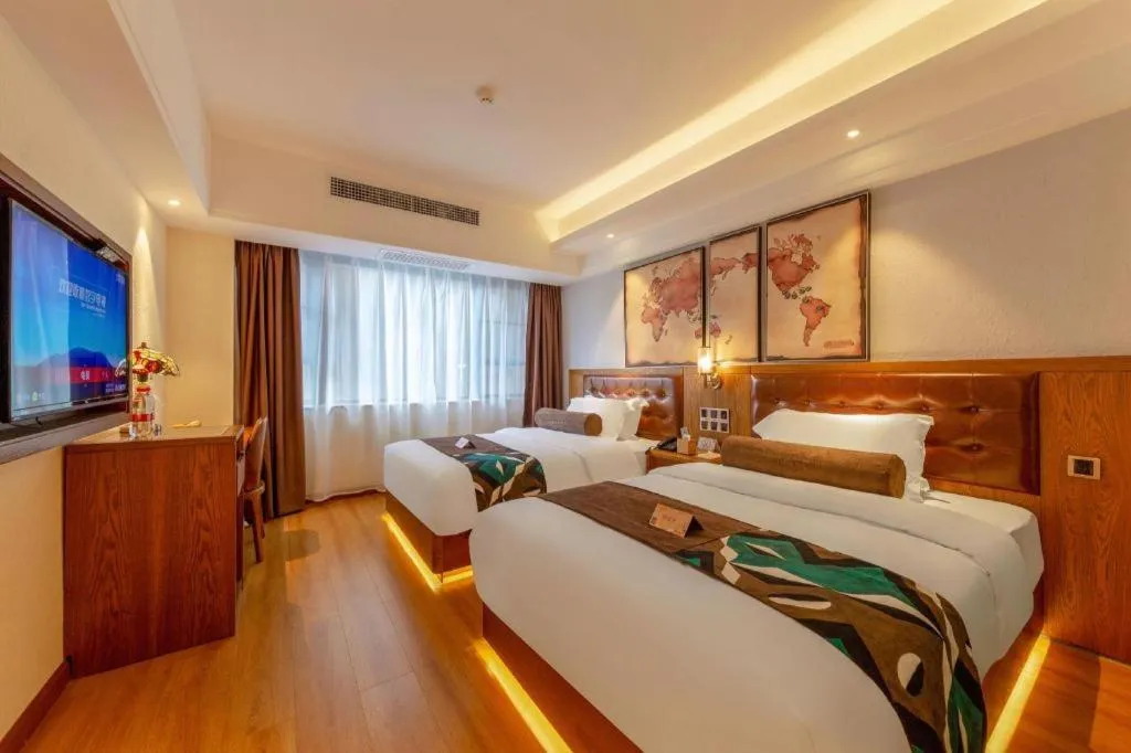 Bed in James Joyce Coffetel Kunming Railway Station Huancheng Nan Road Metro Station