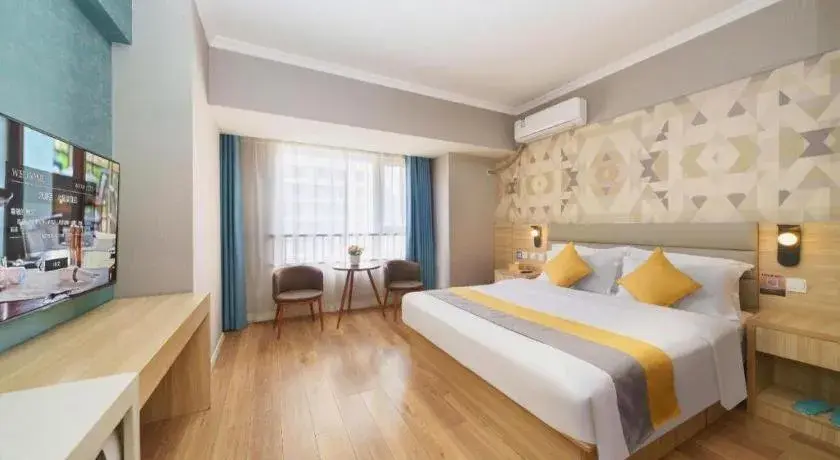 Bed in PAI Hotel Xi'an Kunming Road Hancheng South Road Metro Station Bed in PAI Hotel Xi'an Kunming Road Hancheng South Road Metro Station