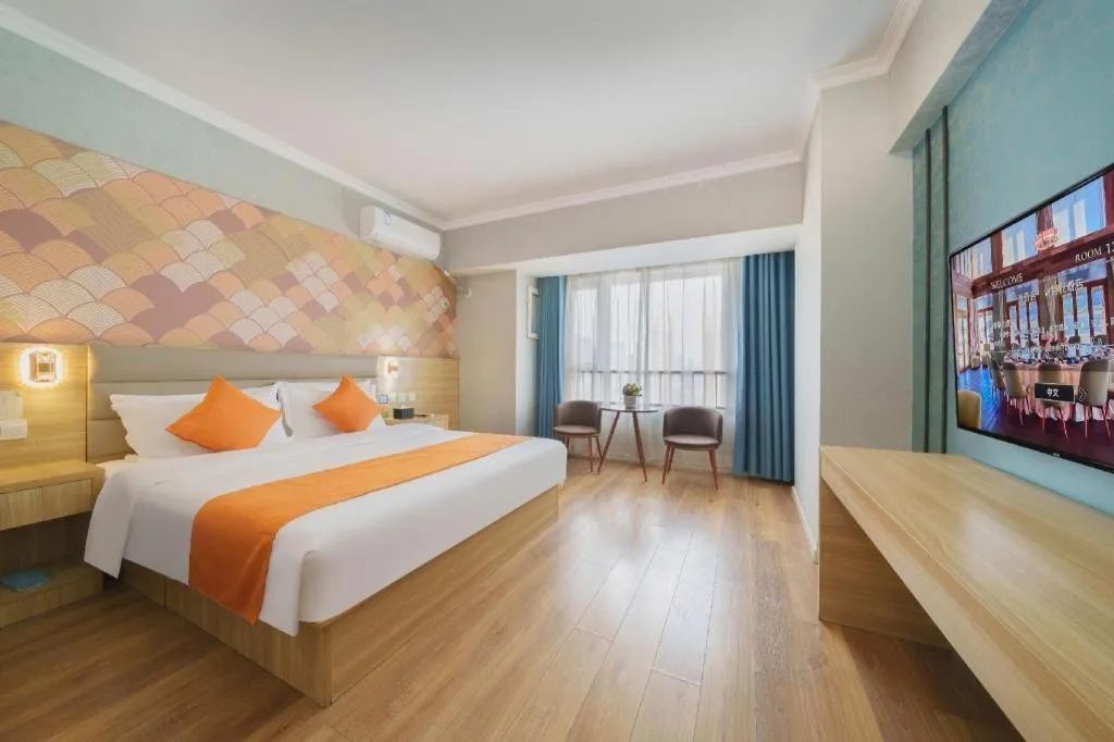 Bed in PAI Hotel Xi'an Kunming Road Hancheng South Road Metro Station