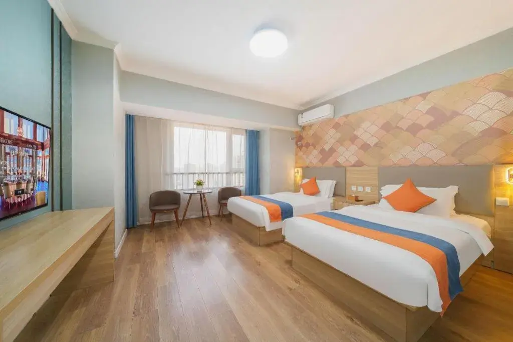 Bed in PAI Hotel Xi'an Kunming Road Hancheng South Road Metro Station Bed in PAI Hotel Xi'an Kunming Road Hancheng South Road Metro Station