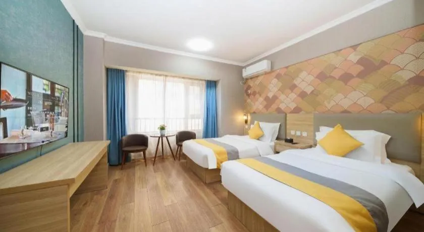 Bed in PAI Hotel Xi'an Kunming Road Hancheng South Road Metro Station