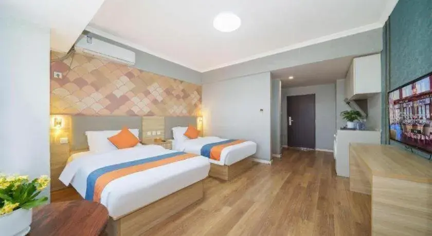 Bed in PAI Hotel Xi'an Kunming Road Hancheng South Road Metro Station Bed in PAI Hotel Xi'an Kunming Road Hancheng South Road Metro Station